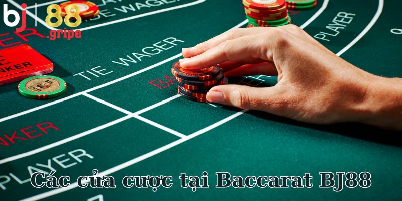 Các cửa cược tại Baccarat BJ88